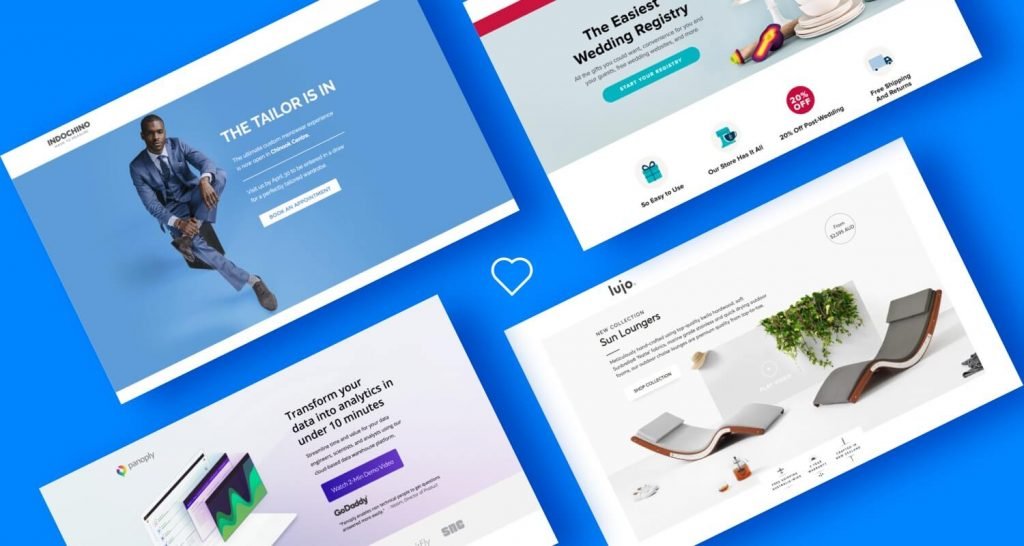 Landing page, creatively designed page